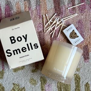 HTF Boy Smells So Vanilla Boxed Candle NWT Not your Mama’s vanilla